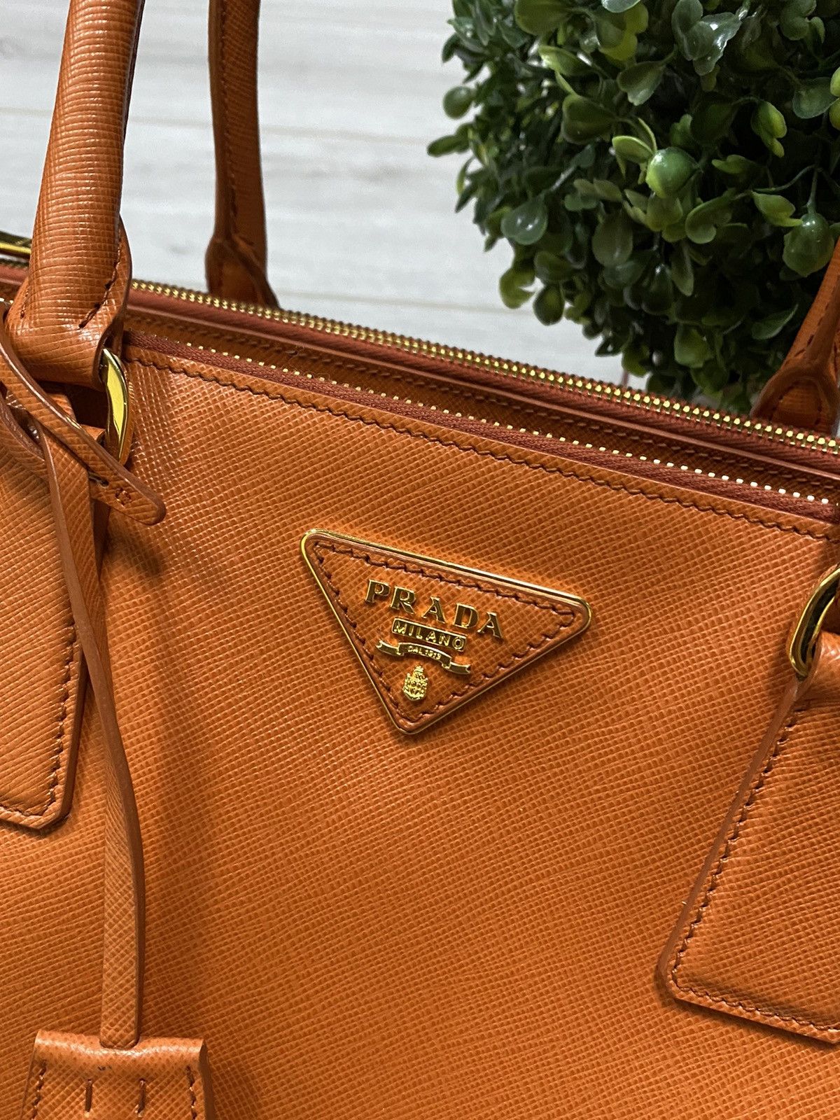 Prada Prada Milano Leather Saffiano selfbridge tote double zip bag Size ONE SIZE - 2 Thumbnail