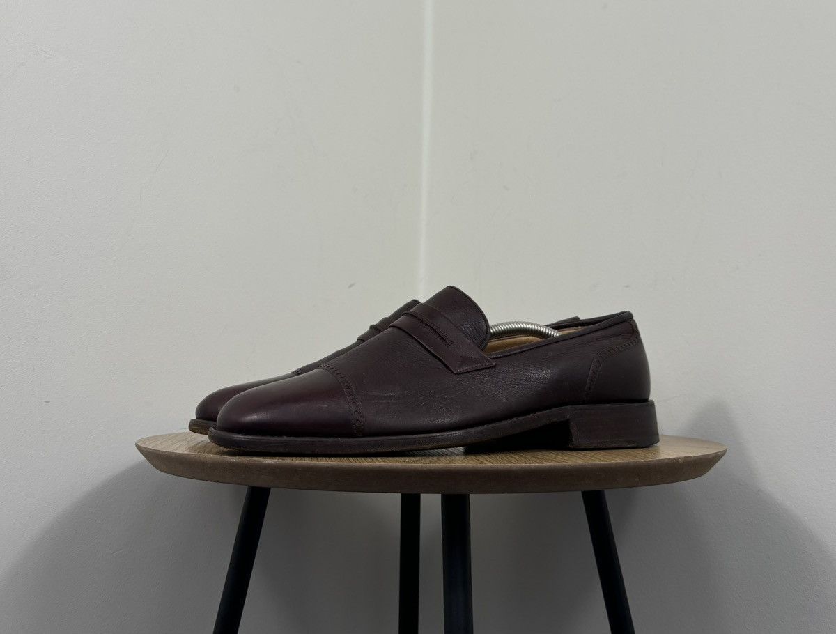 Gravati Gravati Vintage Men’s Burgundy Brown Leather Penny Loafers Size US 8.5 / EU 41-42 - 9 Thumbnail