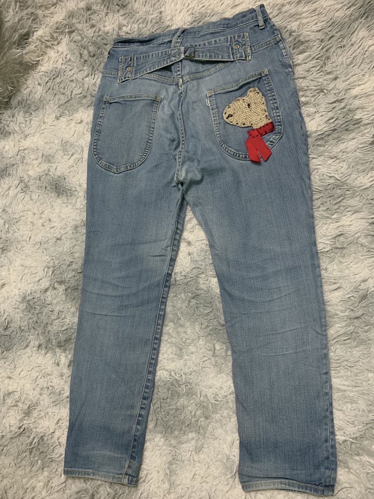 Issey Miyake × Japanese Brand × Ne-Net RARE ISSEY MIYAKE DENIM BUCKLE BACK Size US 31 - 13 Thumbnail