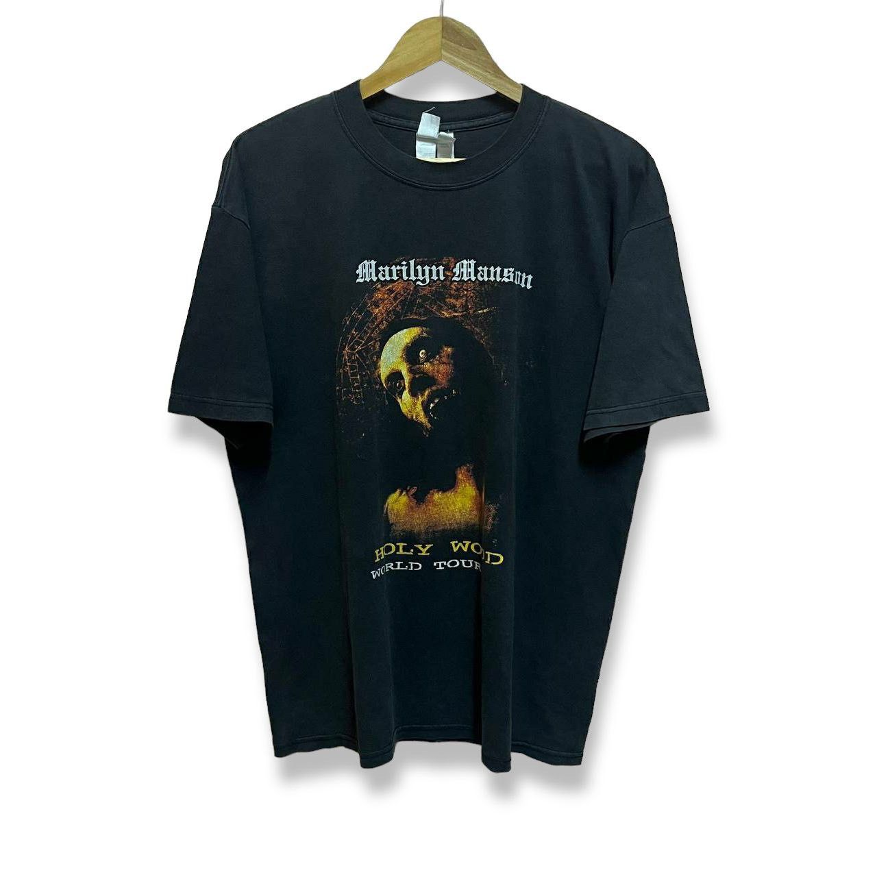Band Tees × Marilyn Manson × Vintage Vintage Marilyn Manson Holy Wood World Tour T Shirt Size US L / EU 52-54 / 3 - 1 Thumbnail