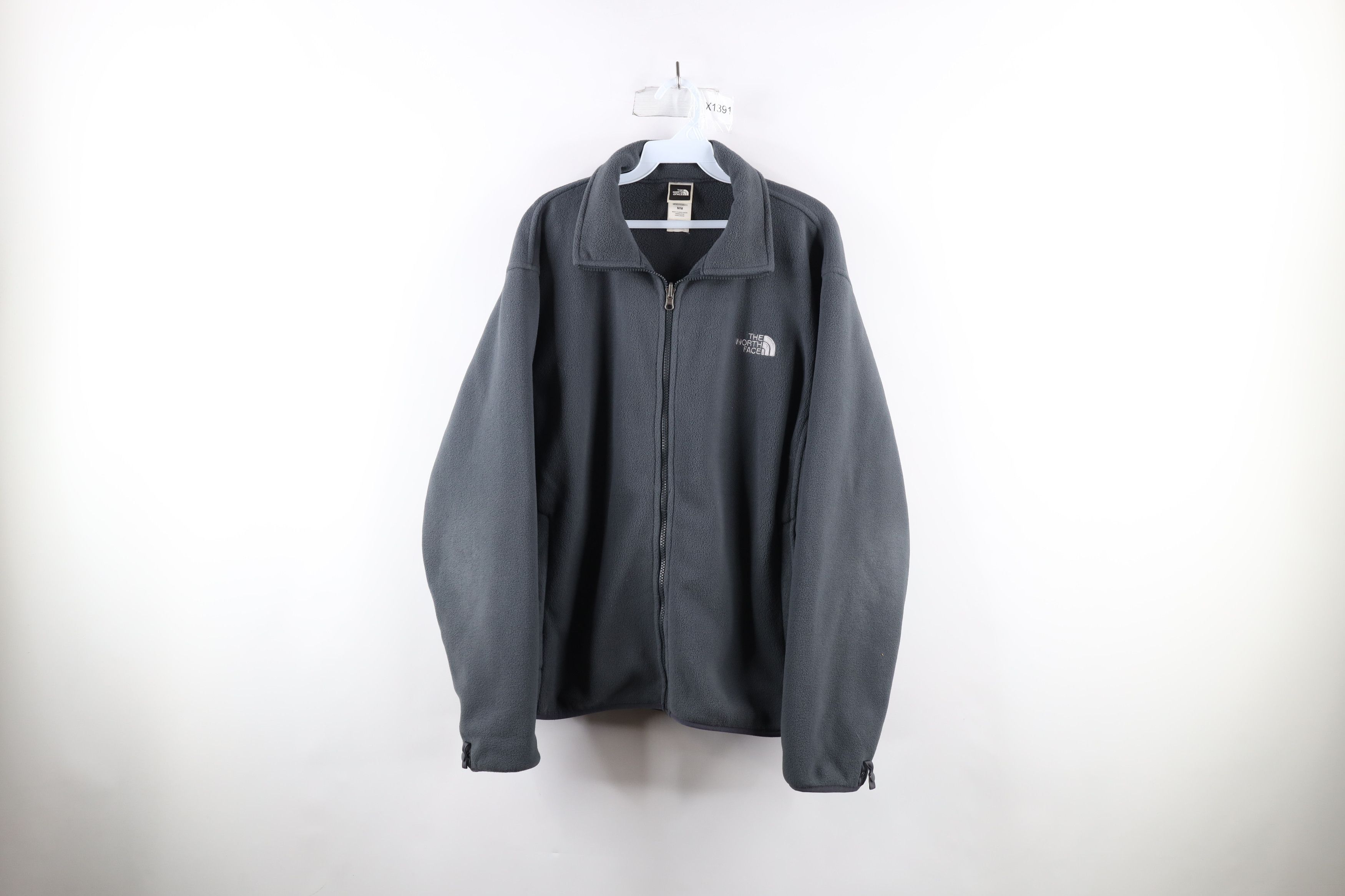 The North Face Vintage The North Face Spell Out Full Zip Fleece Jacket Gray Size US M / EU 48-50 / 2 - 1 Thumbnail