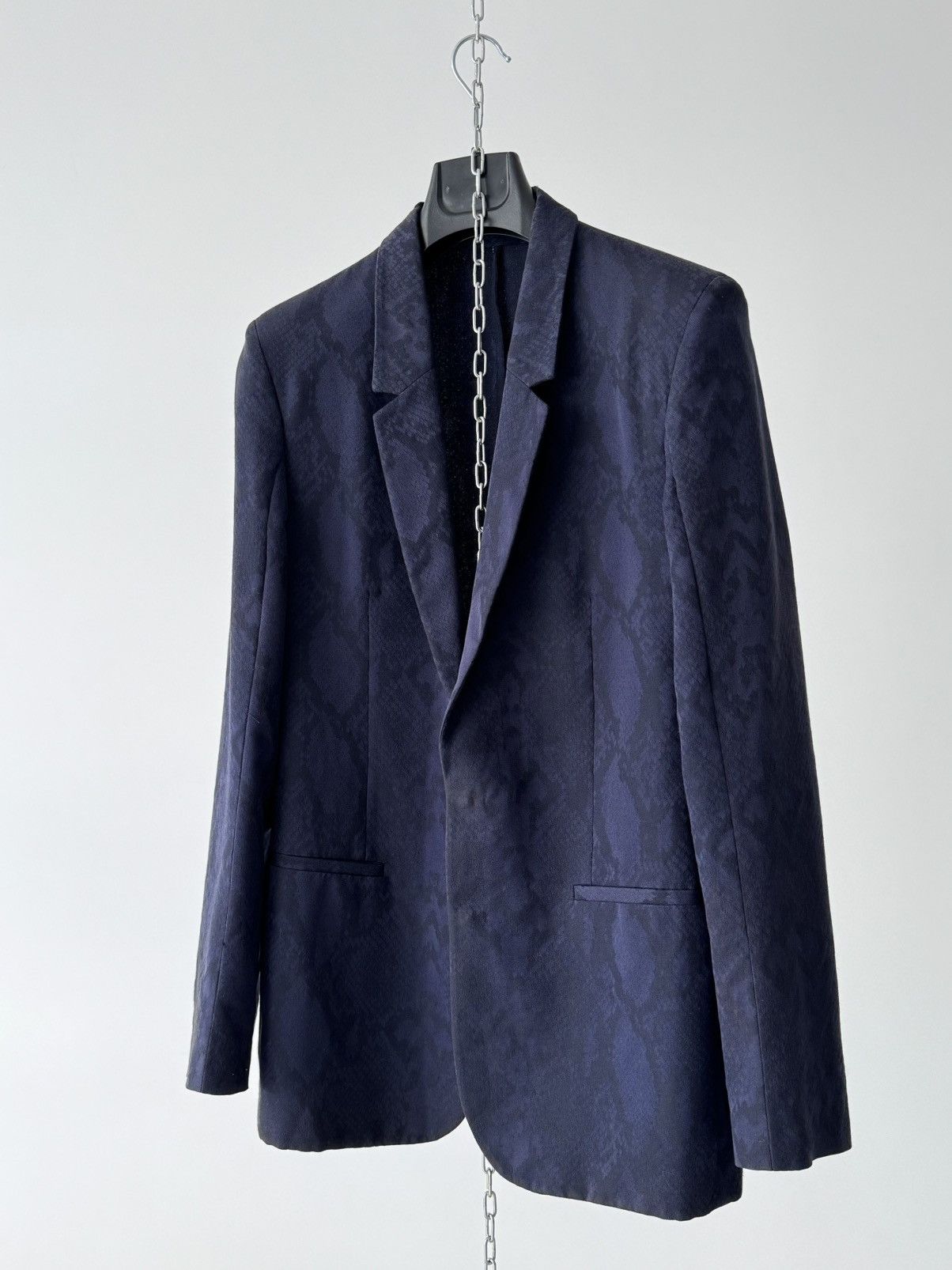 Maison Margiela 2011 Maison Margiela Blue Snake Pattern Blazer Jacket Size US M / EU 48-50 / 2 - 3 Thumbnail