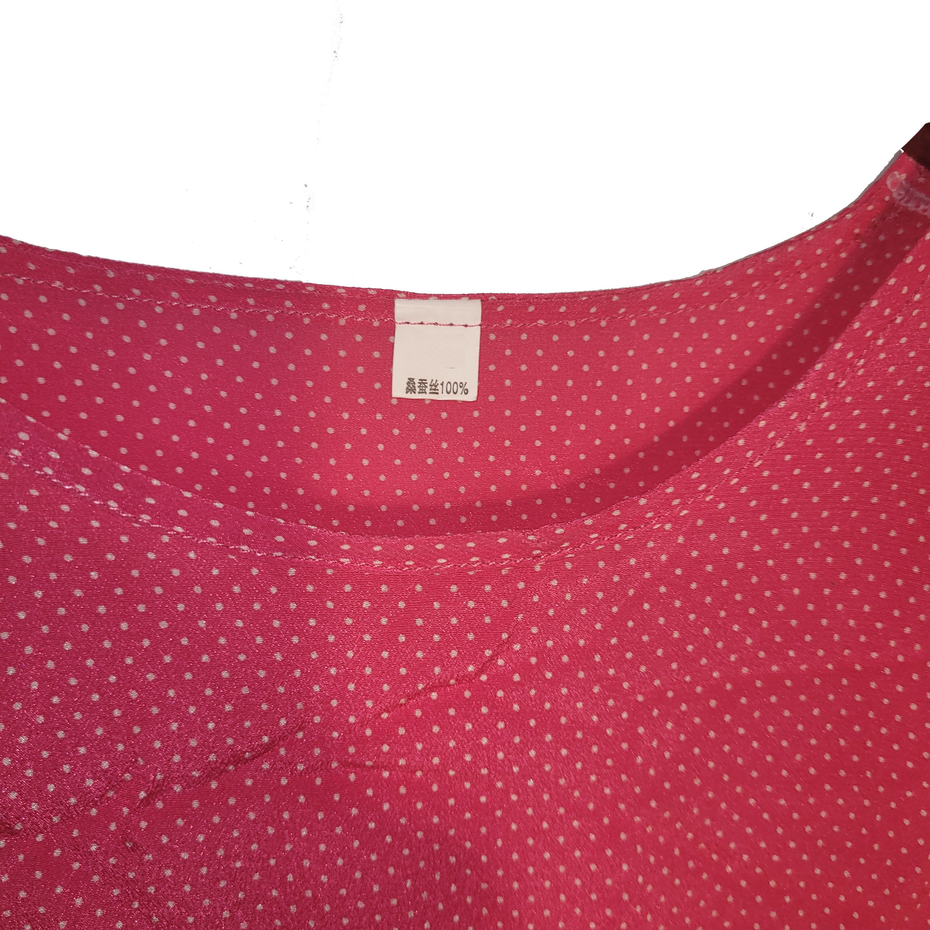 Other Women's 100% Silk Short Sleeve Top T-Shirt SAE334 Size S / US 4 / IT 40 - 3 Thumbnail