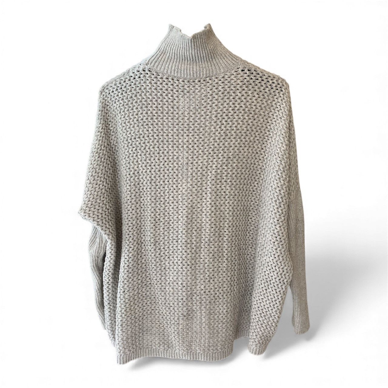Loft Chunky Gray Knit Turtleneck Size S / US 4 / IT 40 - 2 Thumbnail