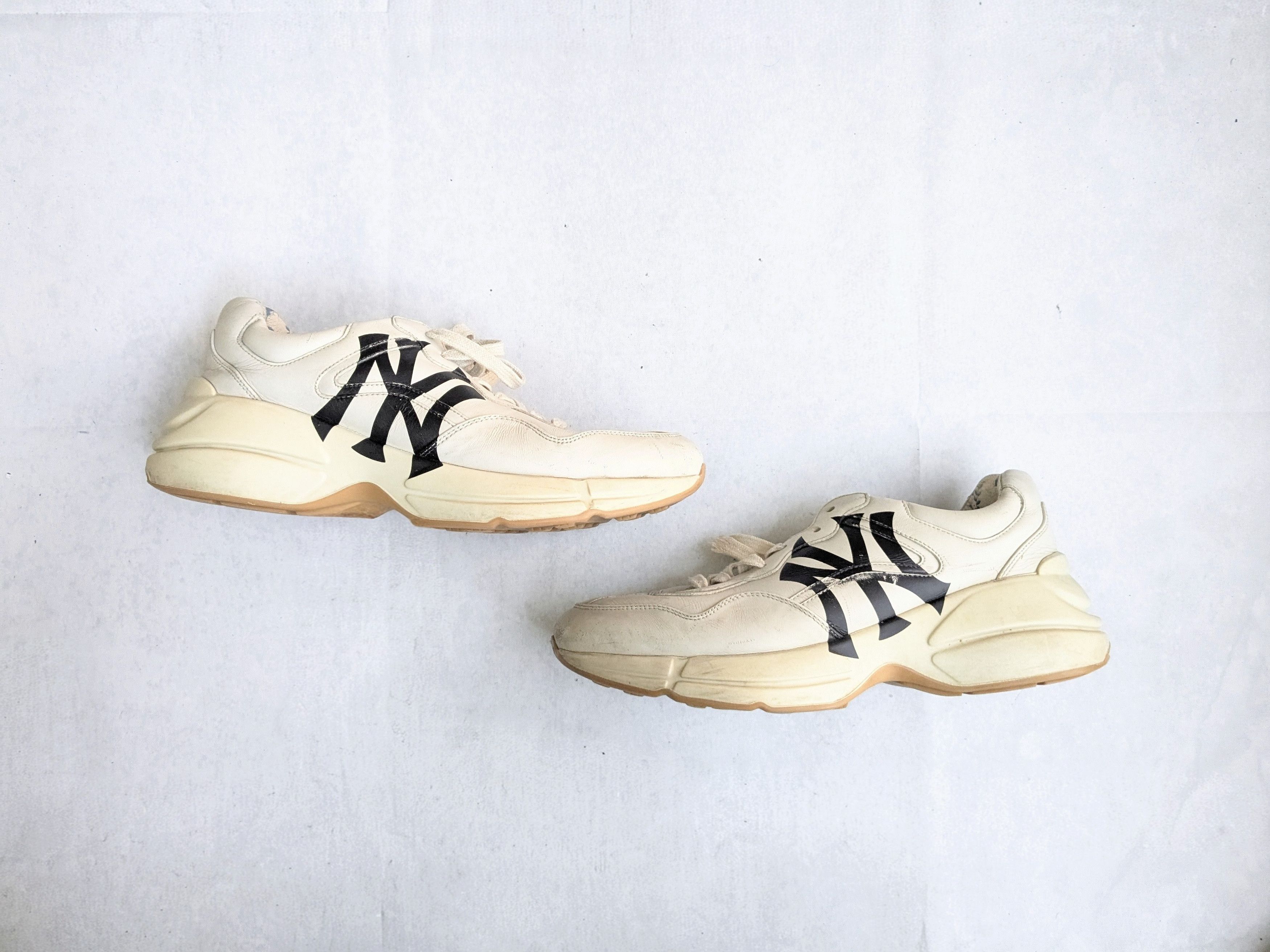 Gucci Gucci Rython Sneakers NY Yankees 9 Leather Low Size US 9 / EU 42 - 1 Thumbnail