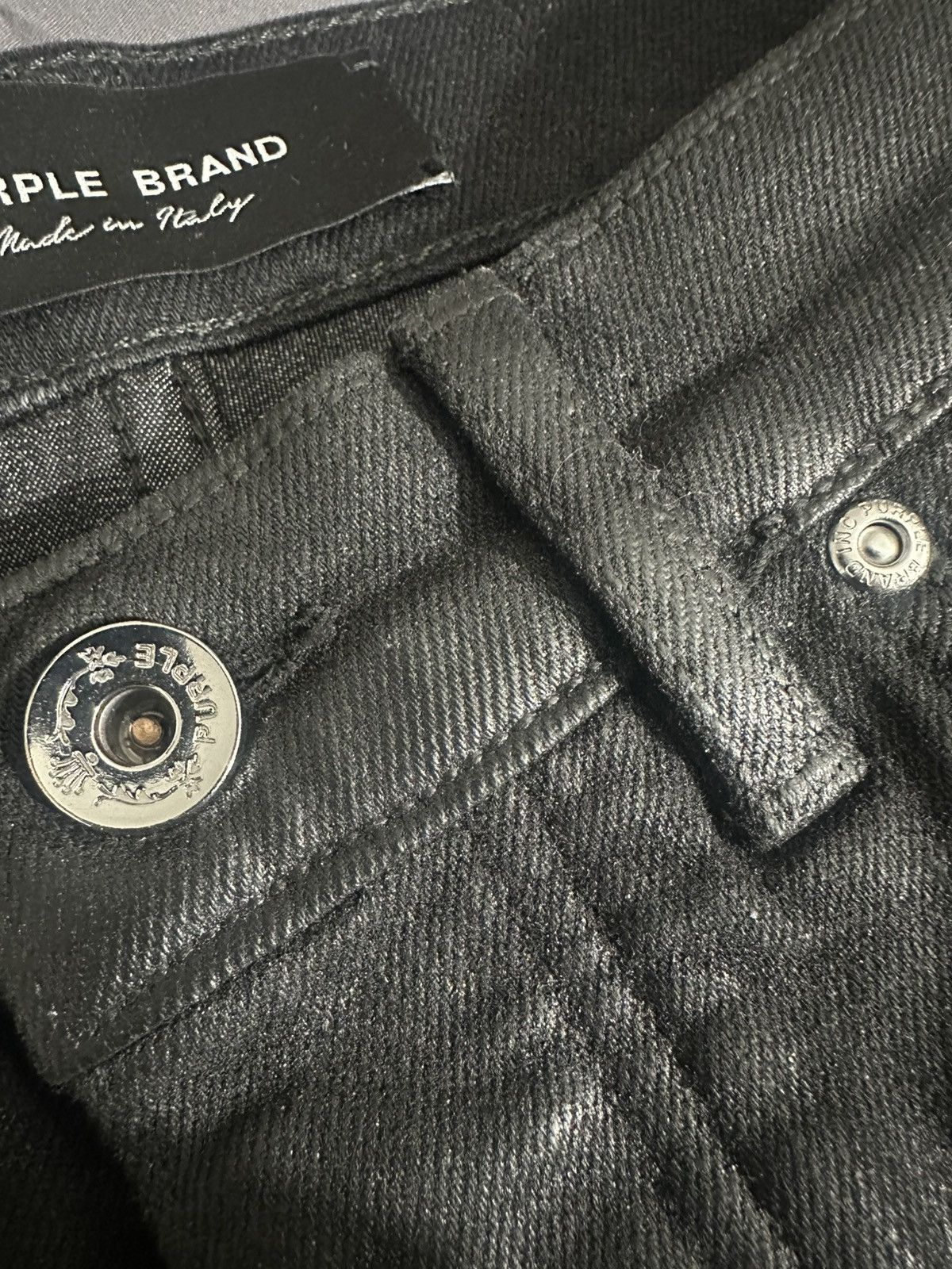 Purple Brand BLACK LABEL P001 LOW RISE SKINNY JEAN - Leathered Size US 32 / EU 48 - 8 Thumbnail