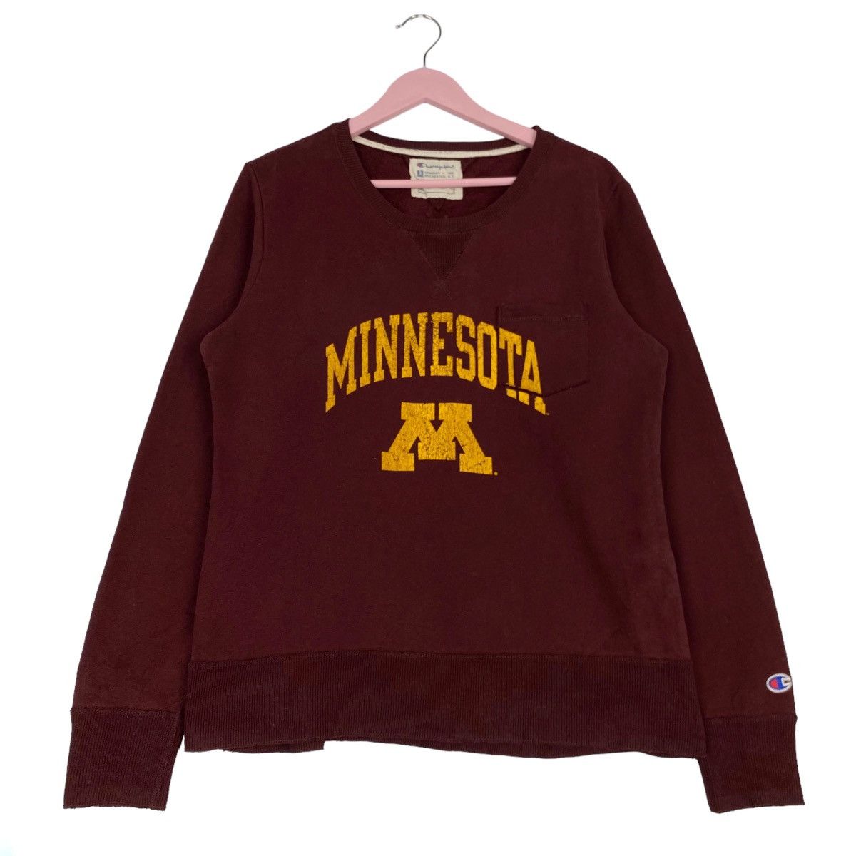 Champion × Vintage Vintage Champion Minnesota Crewneck Sweatshirt With Pocket Size L / US 10 / IT 46 - 1 Thumbnail