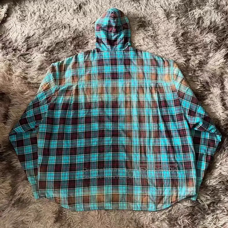 Balenciaga Balenciaga Gradient Plaid Drawstring Single Breasted Hoode Size US S / EU 44-46 / 1 - 2 Thumbnail