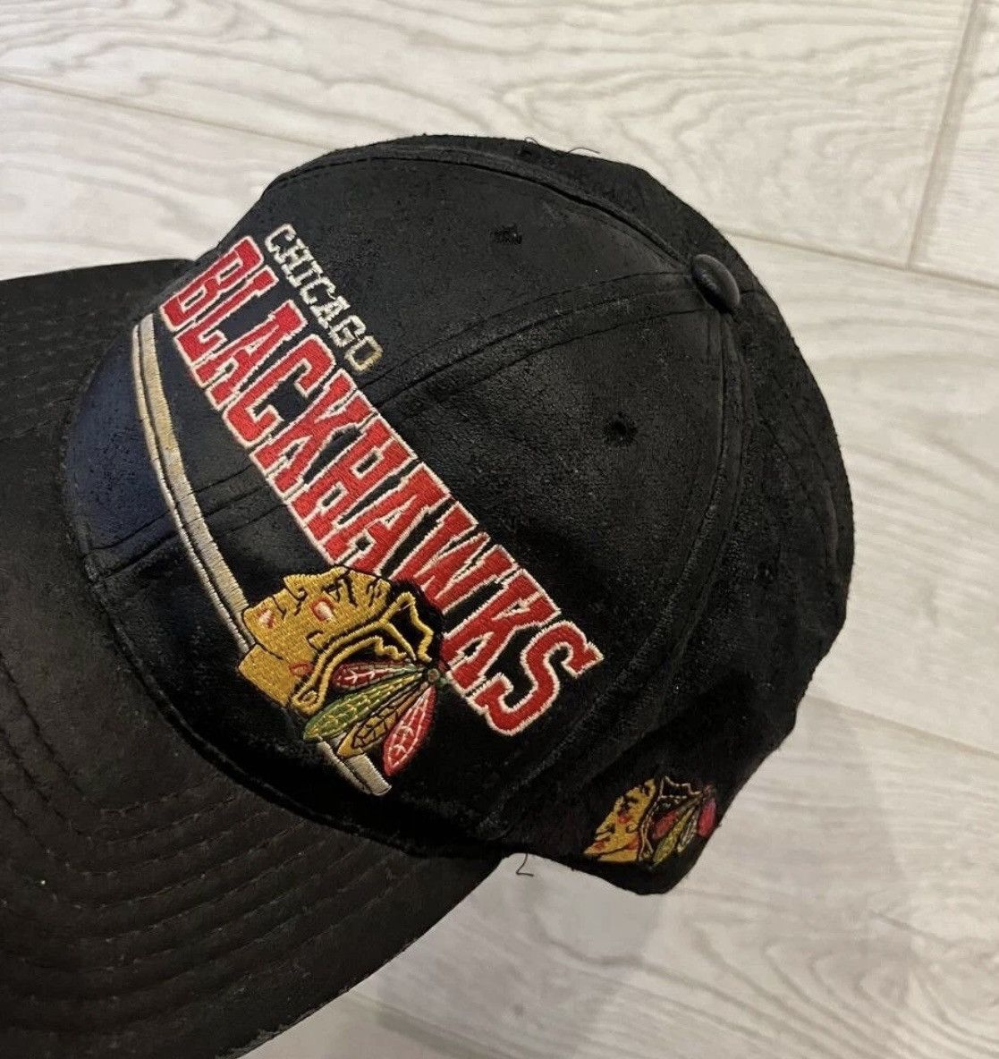 NHL × Vintage Vintage Chicago Blackhawks NHL Cap – Inter Cap USA Size ONE SIZE - 6 Thumbnail