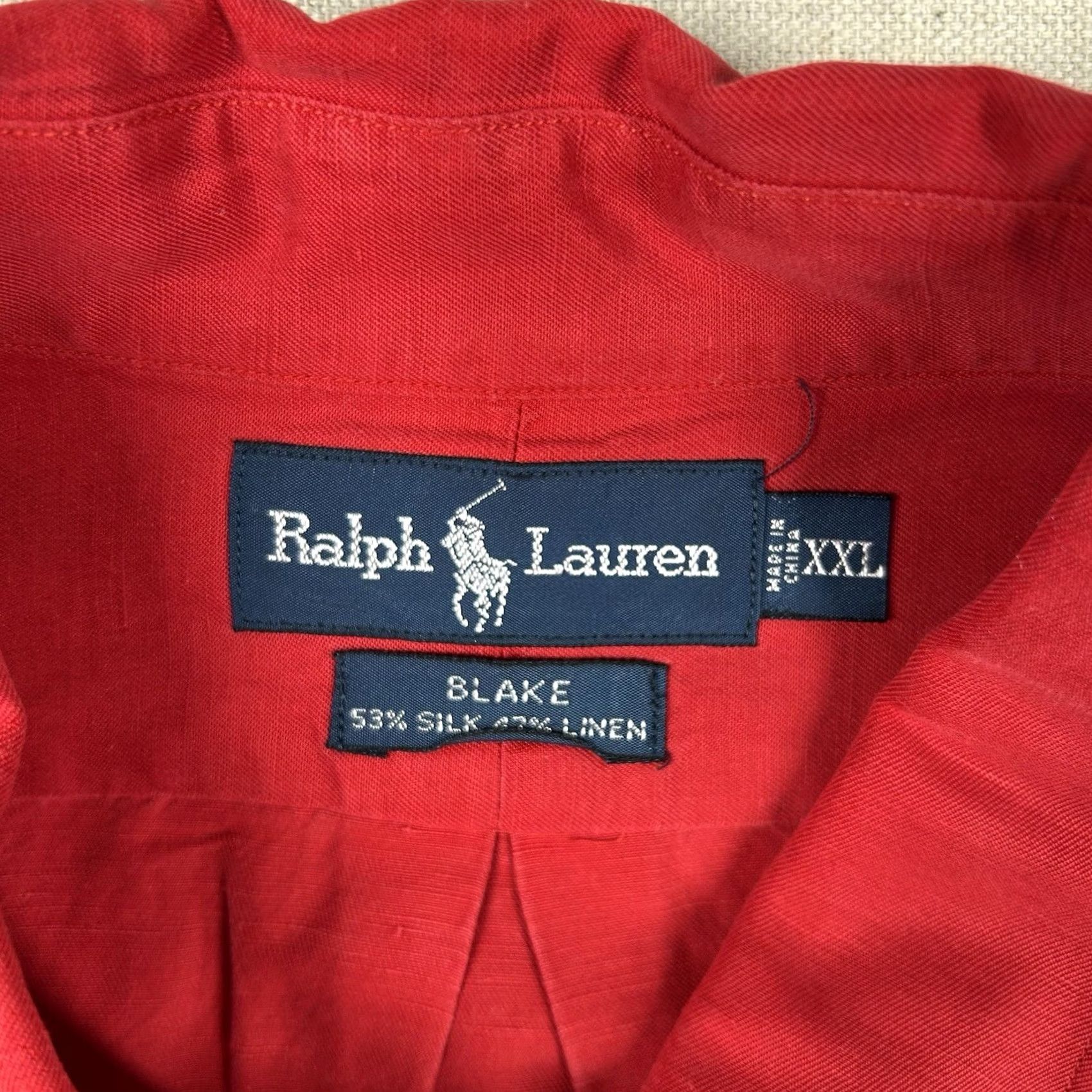 Polo Ralph Lauren VINTAGE Polo Ralph Lauren Shirt Men’s 2XL Silk Linen Blend Oxford Button Down Size US XXL / EU 58 / 5 - 3 Thumbnail
