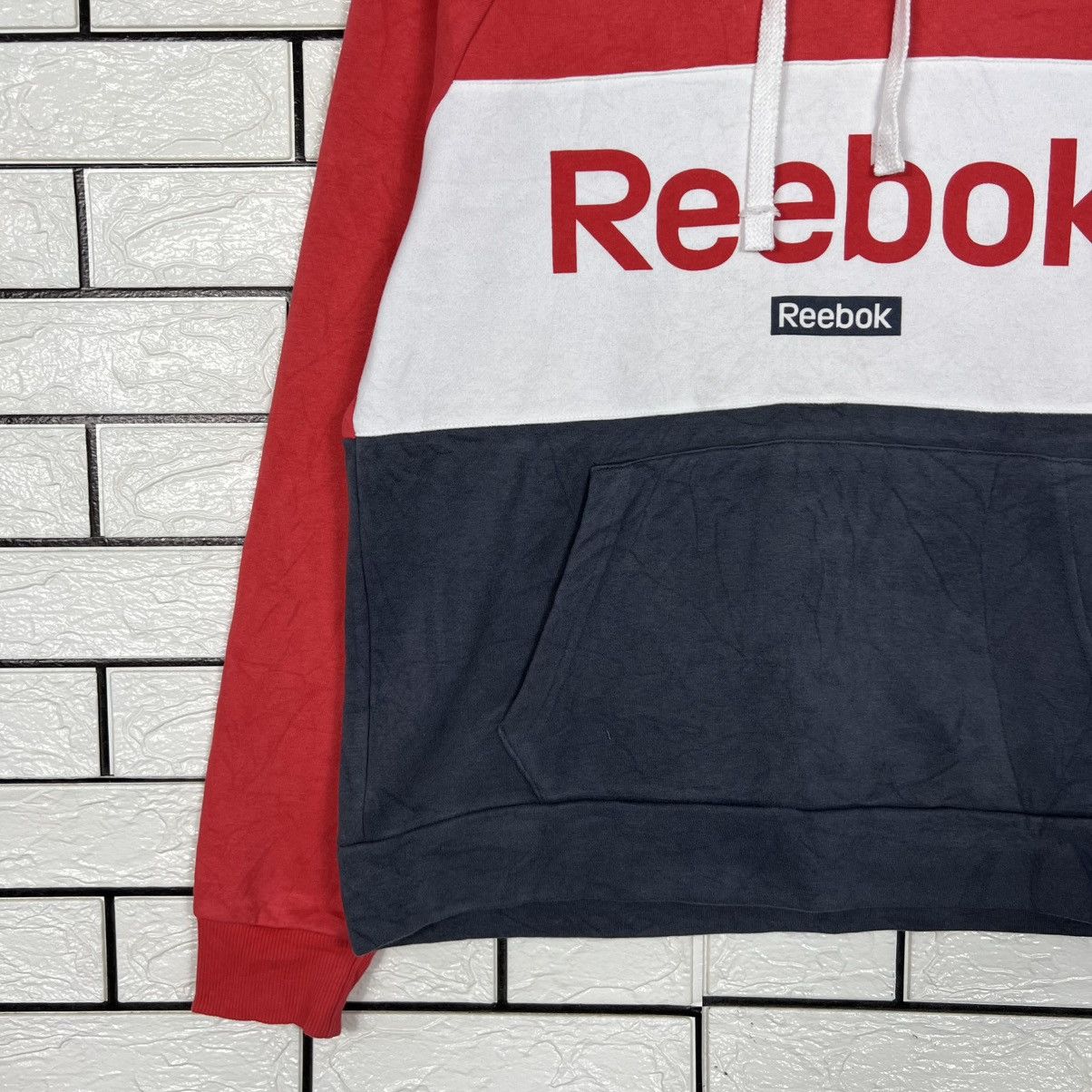 Reebok REEBOK Big Logo Colorblock Pullover Hoodies #4282-C195 Size US M / EU 48-50 / 2 - 5 Thumbnail