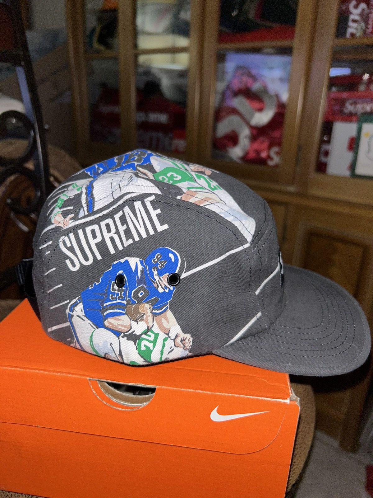 Supreme Supreme Football 5 Panel Camp Cap FW13 NEW Size ONE SIZE - 5 Thumbnail