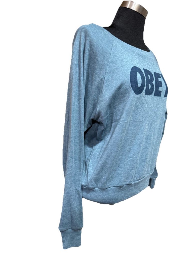 Obey Obey Blue Long Sleeve Tee shirt NWT Size XS / US 0-2 / IT 36-38 - 4 Thumbnail