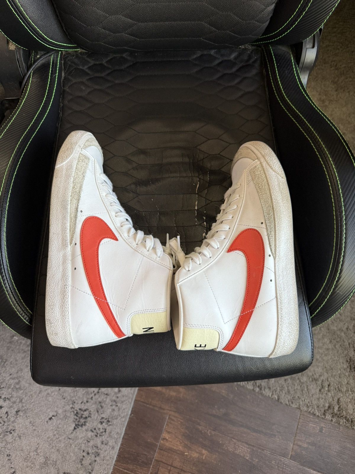 Nike Nike Classic White Hi-Top Blazers Size US 10.5 / EU 43-44 - 2 Thumbnail