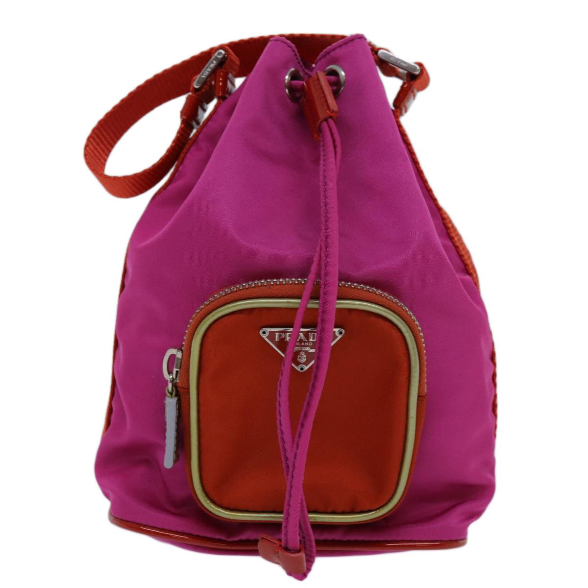 Prada Tessuto Pink Synthetic Clutch Bag (Pre-Owned) Size ONE SIZE - 1 Thumbnail