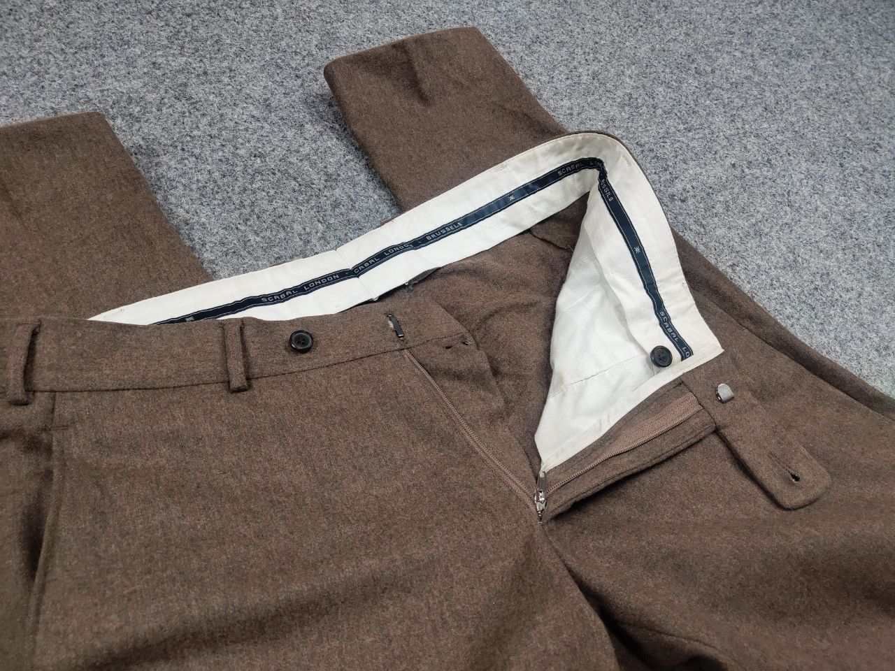SCABAL Scabal schurwolle Design Classic Brown Ankle Trouser Pants Size US 36 / EU 52 - 14 Thumbnail