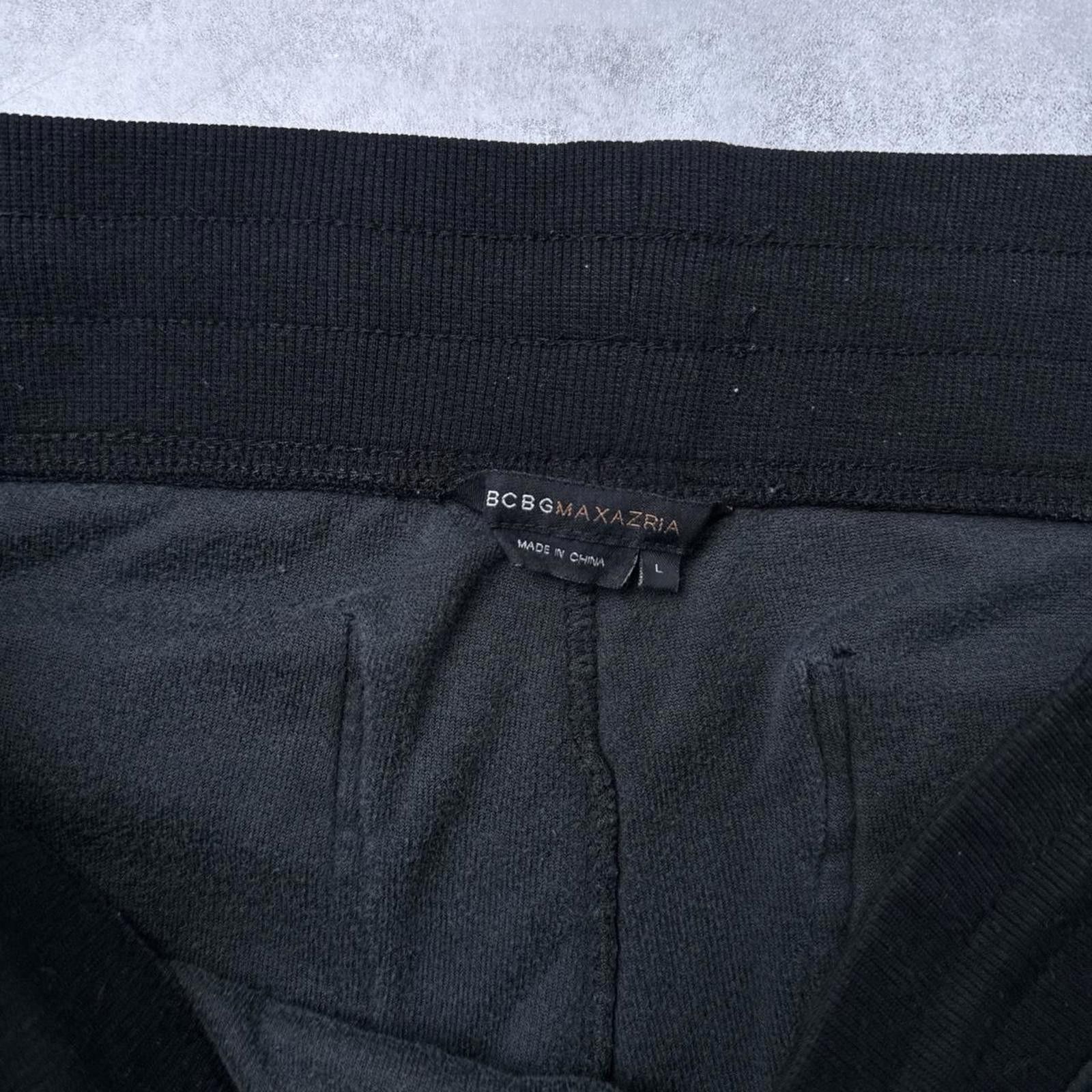 Bcbgmaxazria Y2K BCBG 00s Black Flared Sweatpants Size 36" / US 14 / IT 50 - 4 Thumbnail