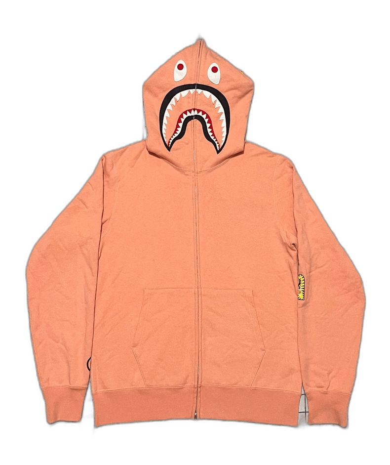 Bape Bape Shark Zip Hoodie in Light Pink Size US L / EU 52-54 / 3 - 1 Thumbnail