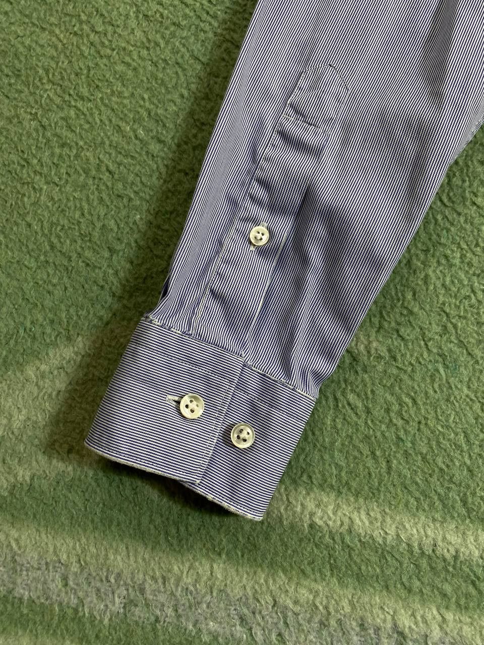 Hugo Boss × Vintage HUGO BOSS Shirt Striped Long Sleeved Light Cotton Size US M / EU 48-50 / 2 - 10 Thumbnail