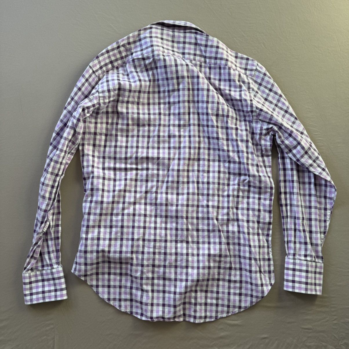 Neiman Marcus Neiman Marcus Cotton Plaid Button-Down Shirt Size US L / EU 52-54 / 3 - 3 Thumbnail