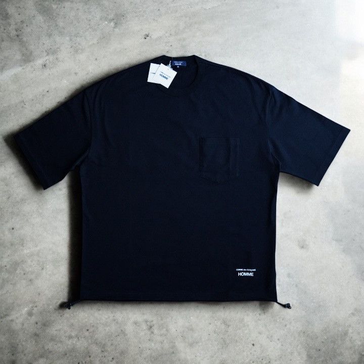 Comme des Garcons Homme NWT 25SS COMME des GARCONS HOMME Spindle Logo Tee Black S Size US S / EU 44-46 / 1 - 2 Thumbnail