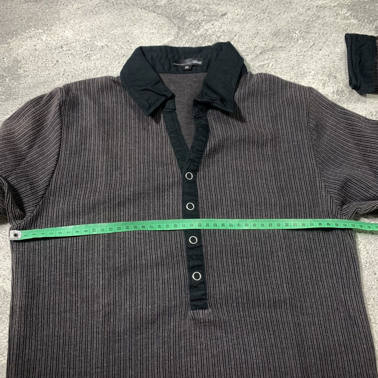 Japanese Brand JAPANESE CRAZY GOTHIC RIBBED COLLARED HENLEY BLESS SHIRT Size US M / EU 48-50 / 2 - 4 Thumbnail