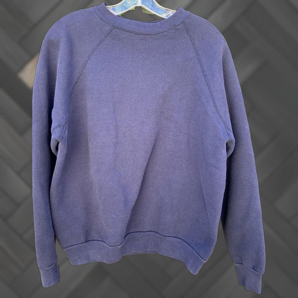 Vintage VINTAGE Discus Athletic Sweatshirt Raglan Pullover Blue XL Mens Underarm Gusset Cotton Blend Size US XL / EU 56 / 4 - 1 Thumbnail
