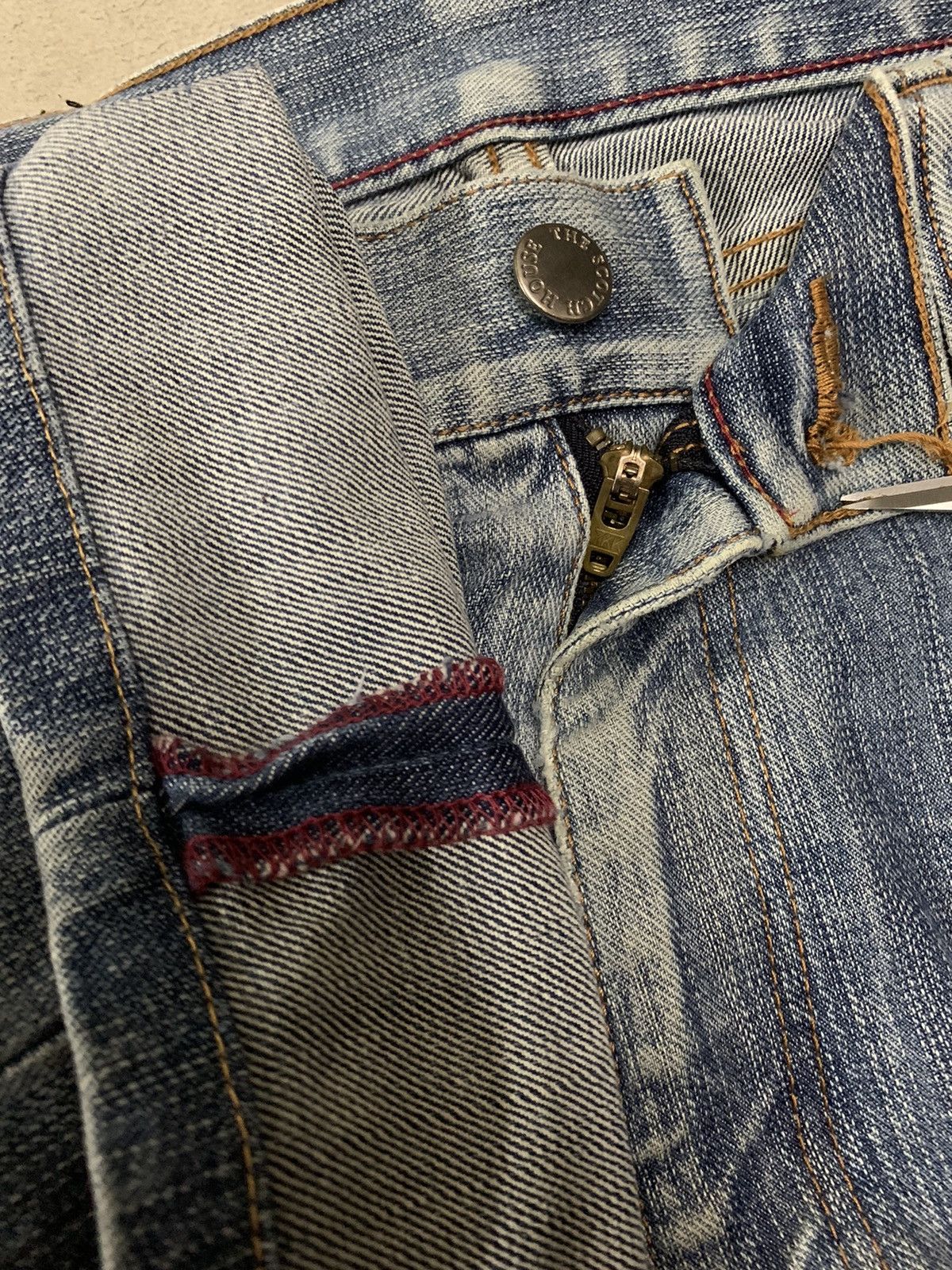 Vintage Vintage Japanese The Scotch House Blue Washed Loose Jeans Size US 31 - 4 Thumbnail
