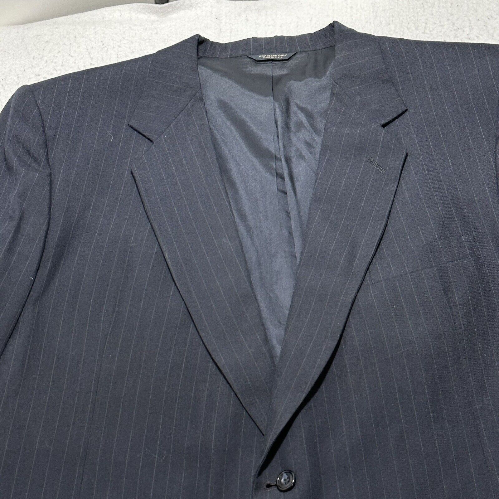 Other Vintage Kuppenheimer 50R Blue Pinstripe Suit Jacket Blazer Size 50R - 2 Thumbnail
