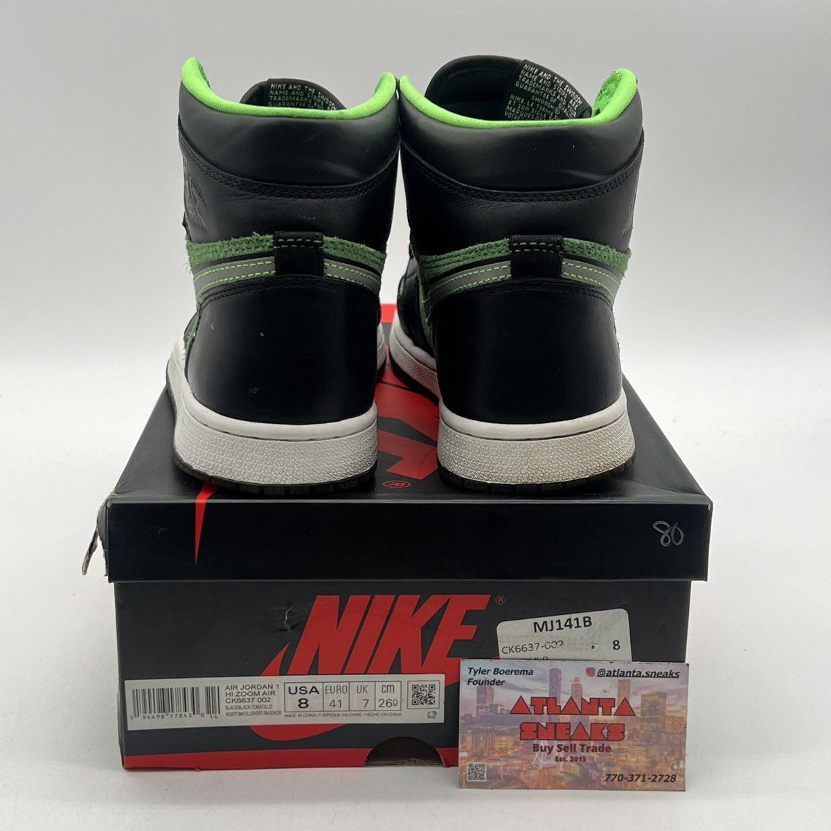 Nike Air Jordan 1 high zoom zen green Size US 8 / EU 41 - 3 Thumbnail