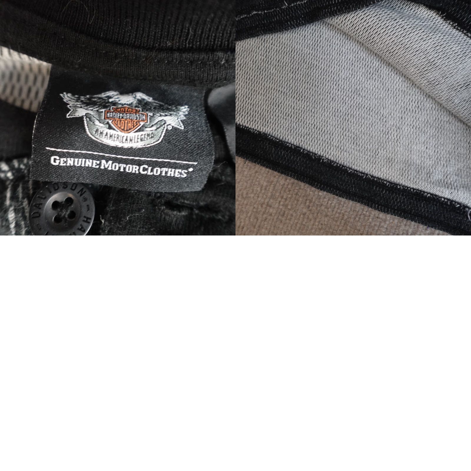 Harley Davidson Harley-Davidson Mens Shirt Medium Gray Black Henley Double Sided Distressed Size US M / EU 48-50 / 2 - 8 Thumbnail