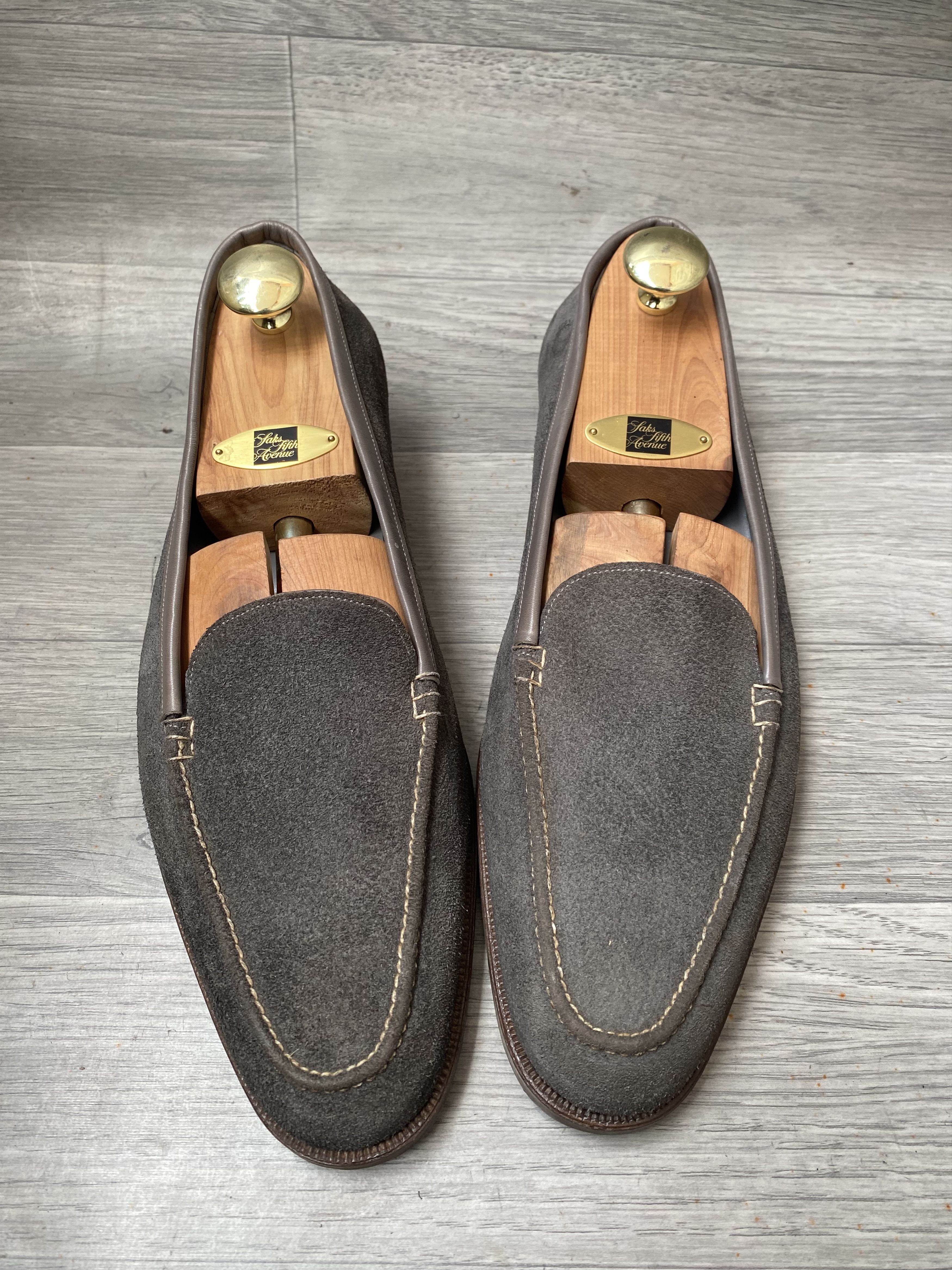 George Cleverley George cleverly grey suede slip on suede shoes sz uk 8.5 Size US 9.5 / EU 42-43 - 1 Thumbnail