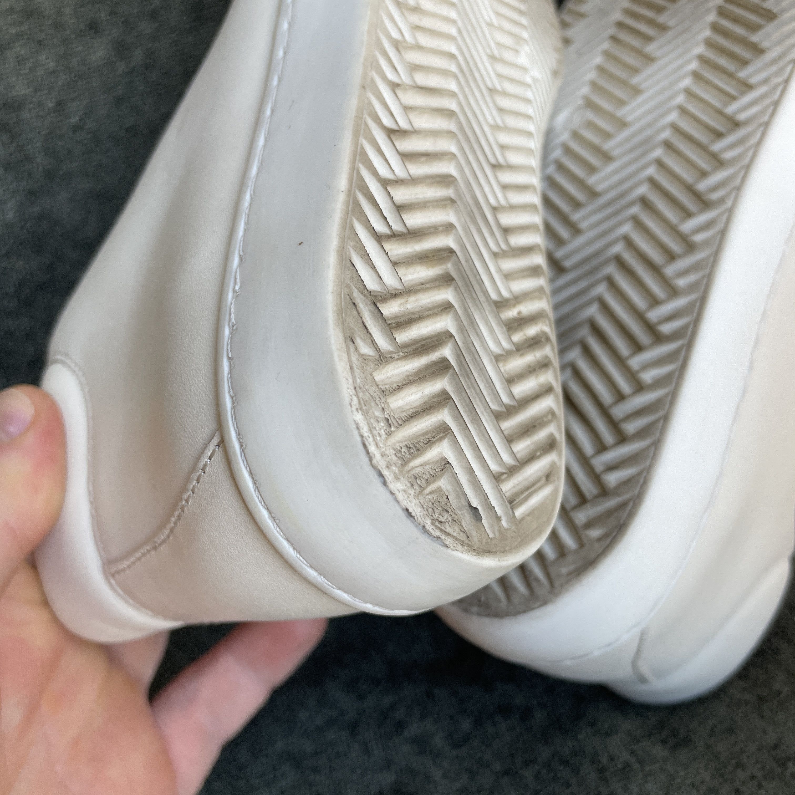 Sezane Sezane Ecru Simon Hi-Top Leather Womens Sneakers Size US 6.5 / IT 36.5 - 10 Thumbnail