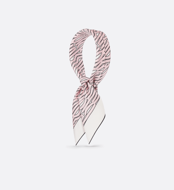 Dior o1w1db10625 Size : OS / Square Scarf in White/Pale Pink Size ONE SIZE - 1 Thumbnail