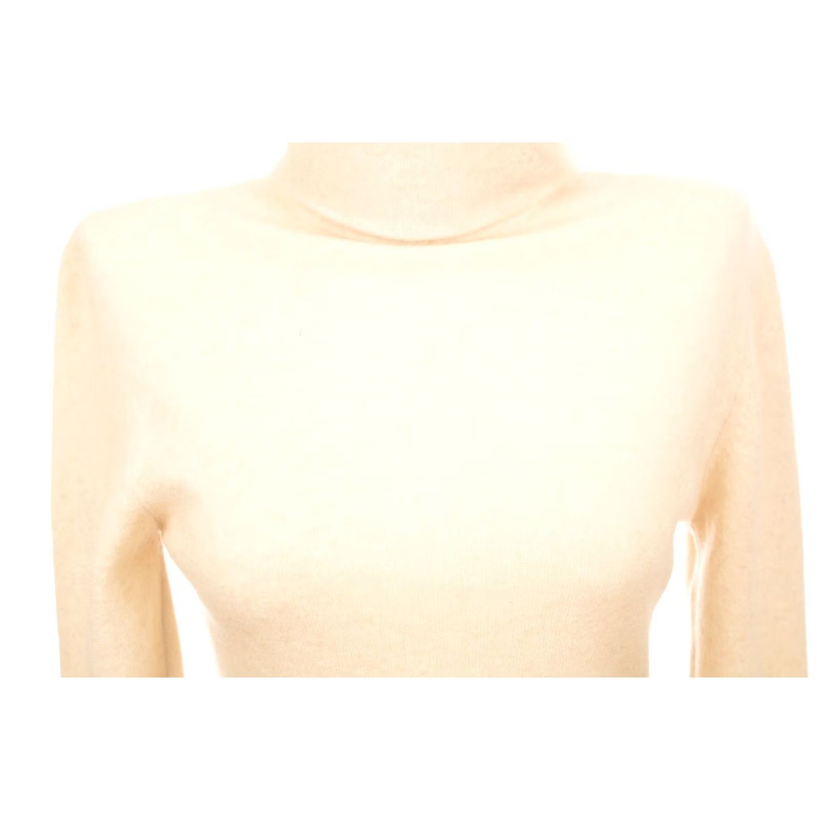 Malo Malo DDP Cashmere Turtleneck Pullover Sweater, Ivory, Size 42, Women, EU 42, 100% Cashmere, Pullover, Wool & Cashmere Style Size M / US 6-8 / IT 42-44 - 2 Thumbnail