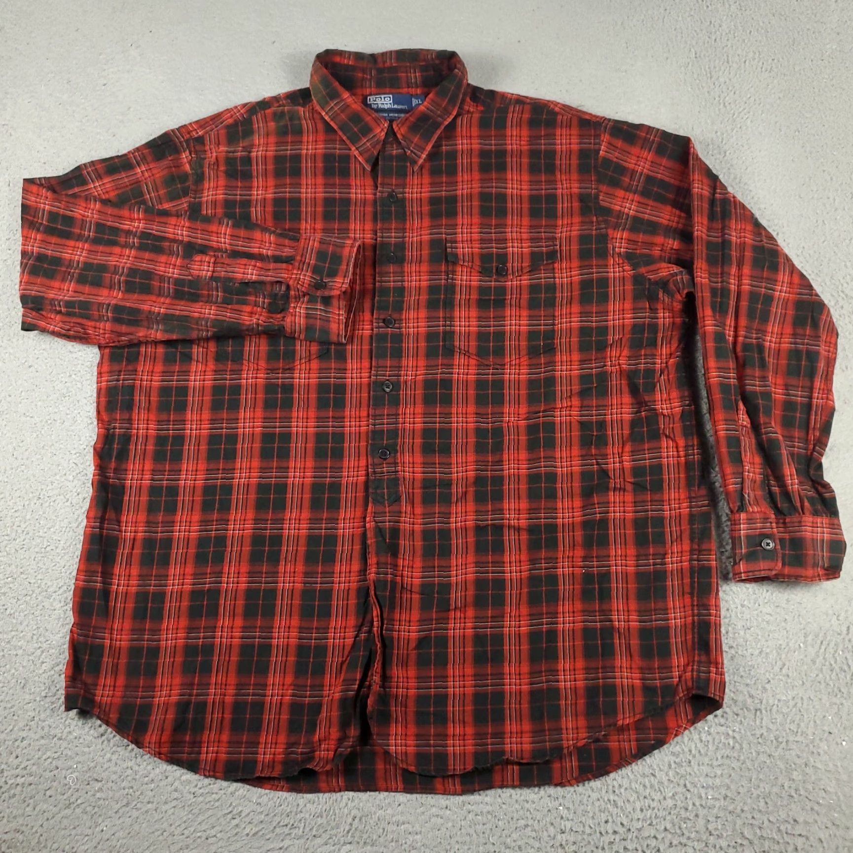 Ralph Lauren Ralph Lauren Shirt Mens XL Red Plaid Button-Up Long Sleeve Casual Classic Fit Regular Size by Ralph Lauren Size US XL / EU 56 / 4 - 2 Thumbnail