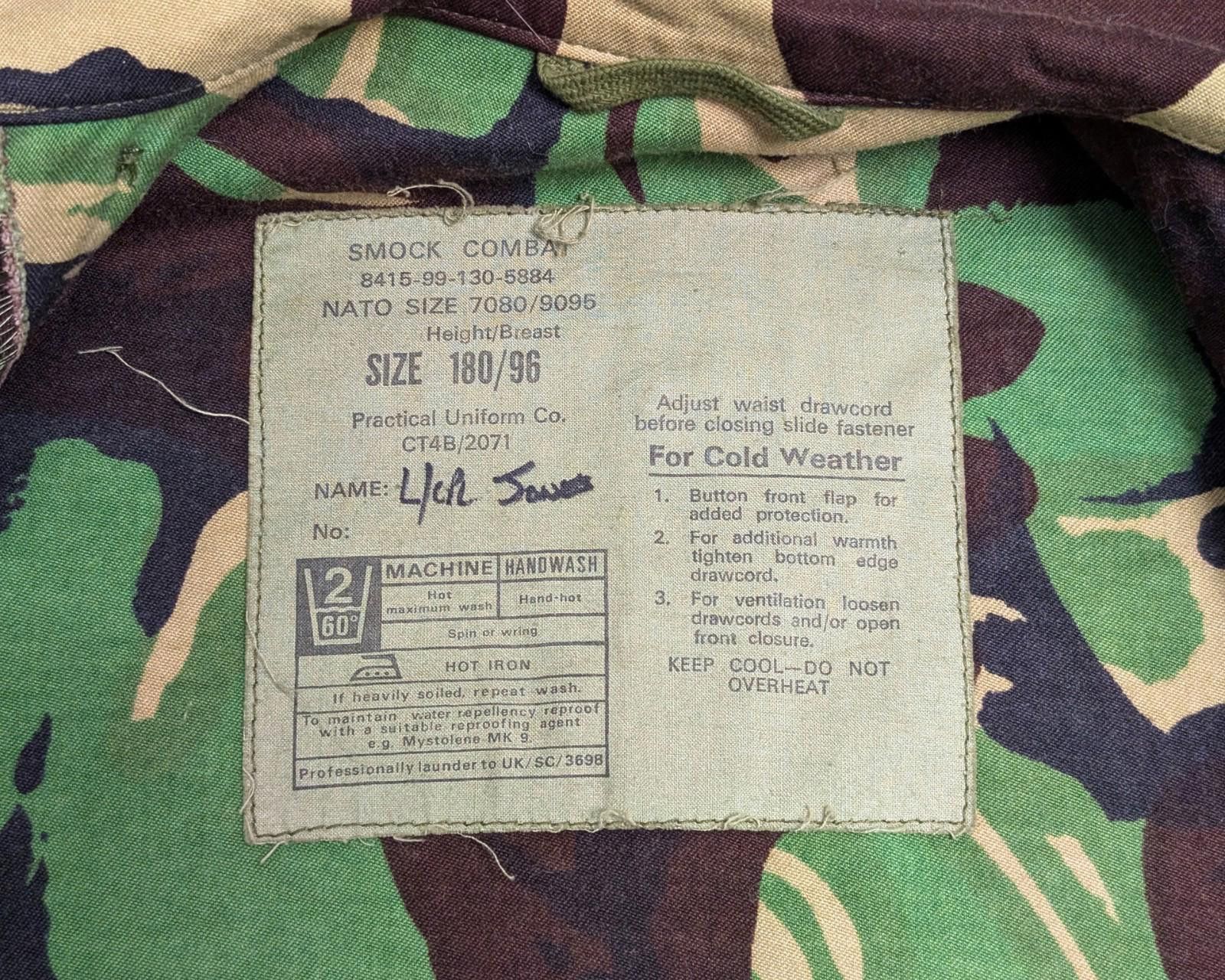 Other 1980s British Army DPM Combat Smock Size 180/96 - Large Size ONE SIZE - 5 Thumbnail
