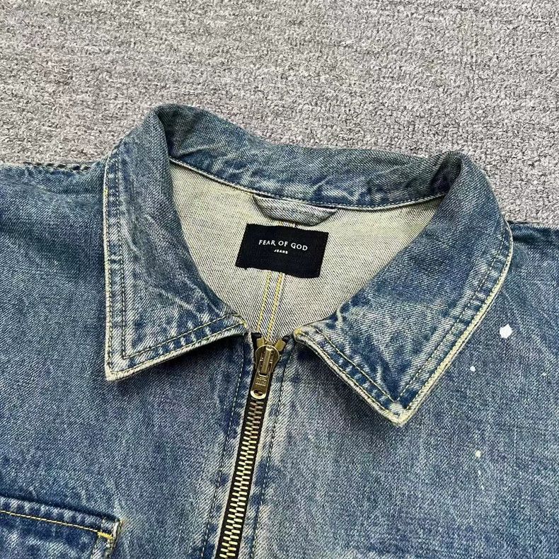 Fear of God Fear of God Season 5 ink-splashed denim jacket Size US XL / EU 56 / 4 - 3 Thumbnail