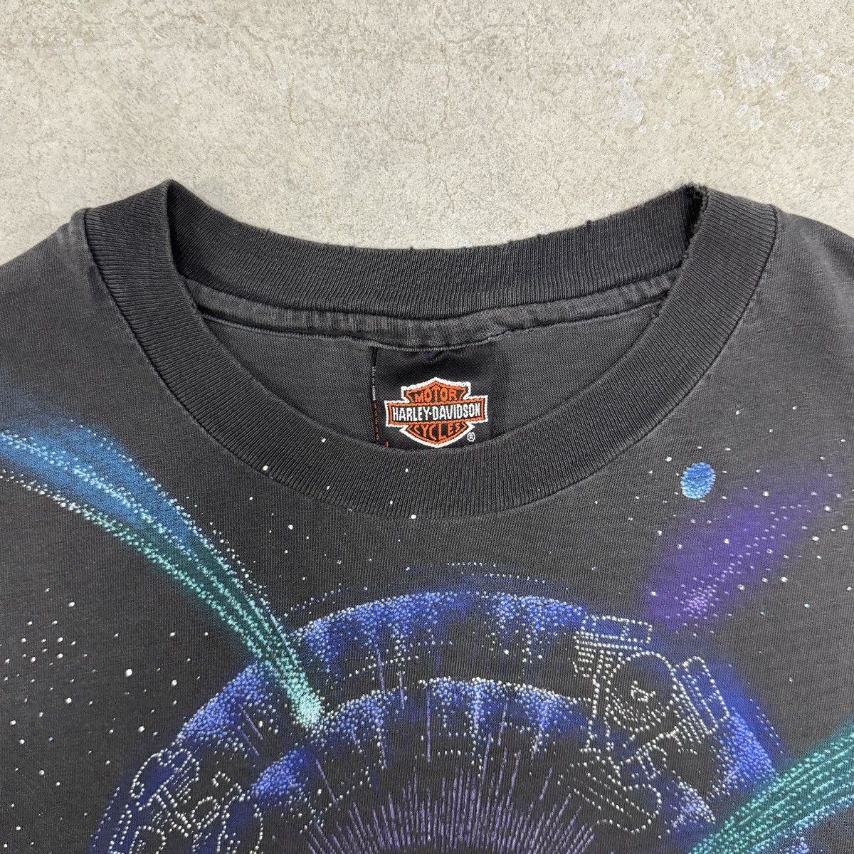 Harley Davidson Vintage Harley Davidson Shirt AOP Faded Distressed Size US L / EU 52-54 / 3 - 6 Thumbnail