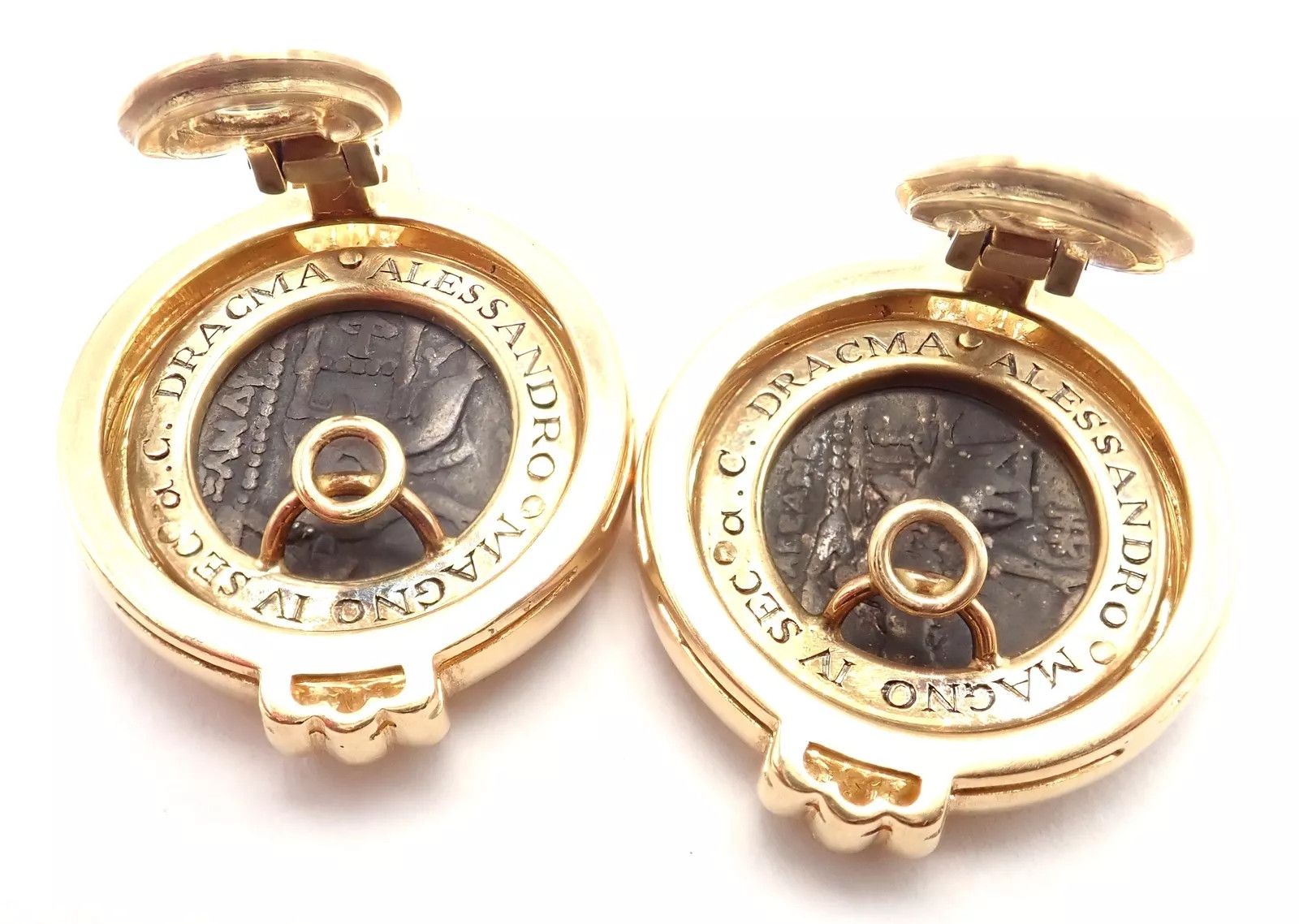 Bvlgari Bulgari Bvlgari 18k Alexander The Great Coin Moneta Earrings Size ONE SIZE - 7 Thumbnail