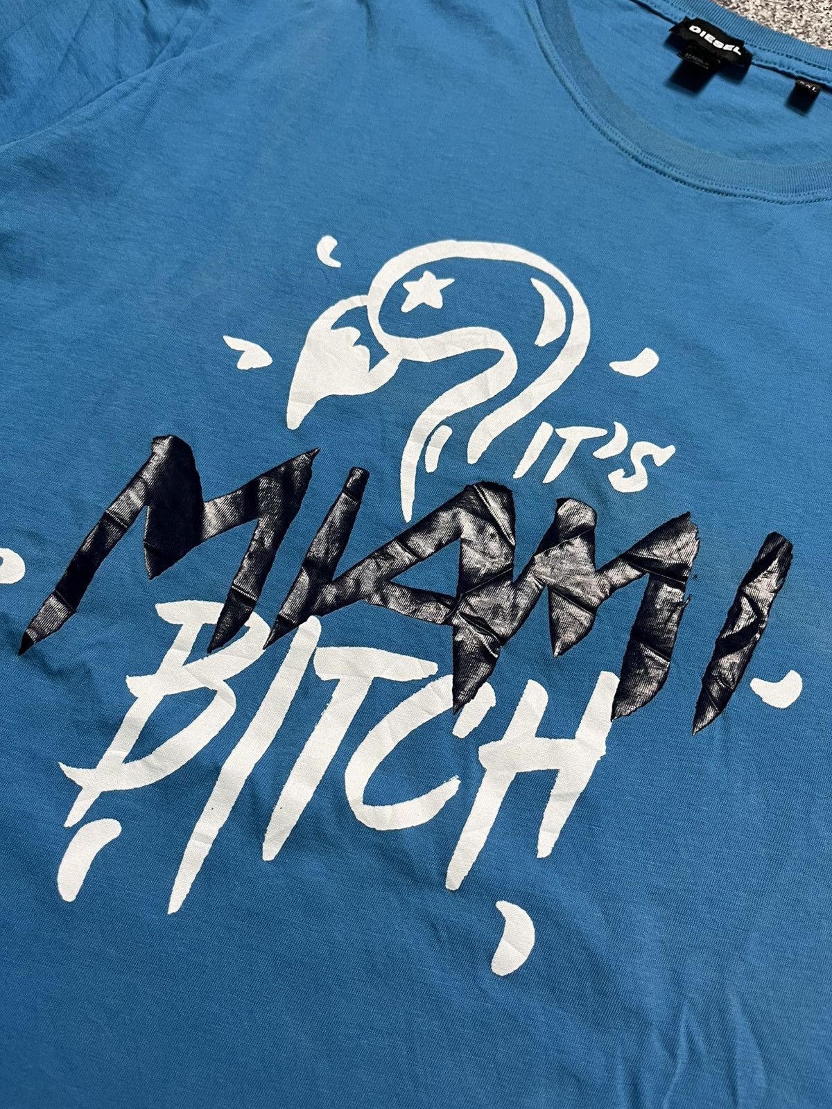 Diesel Diesel Miami Bitch Blue T-Shirts Size US XL / EU 56 / 4 - 2 Thumbnail