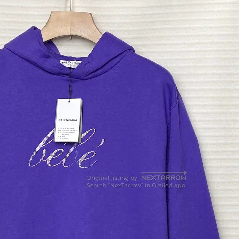Balenciaga Balenciaga Crystal Embellished Logo Sweatshirt Size US S / EU 44-46 / 1 - 3 Thumbnail