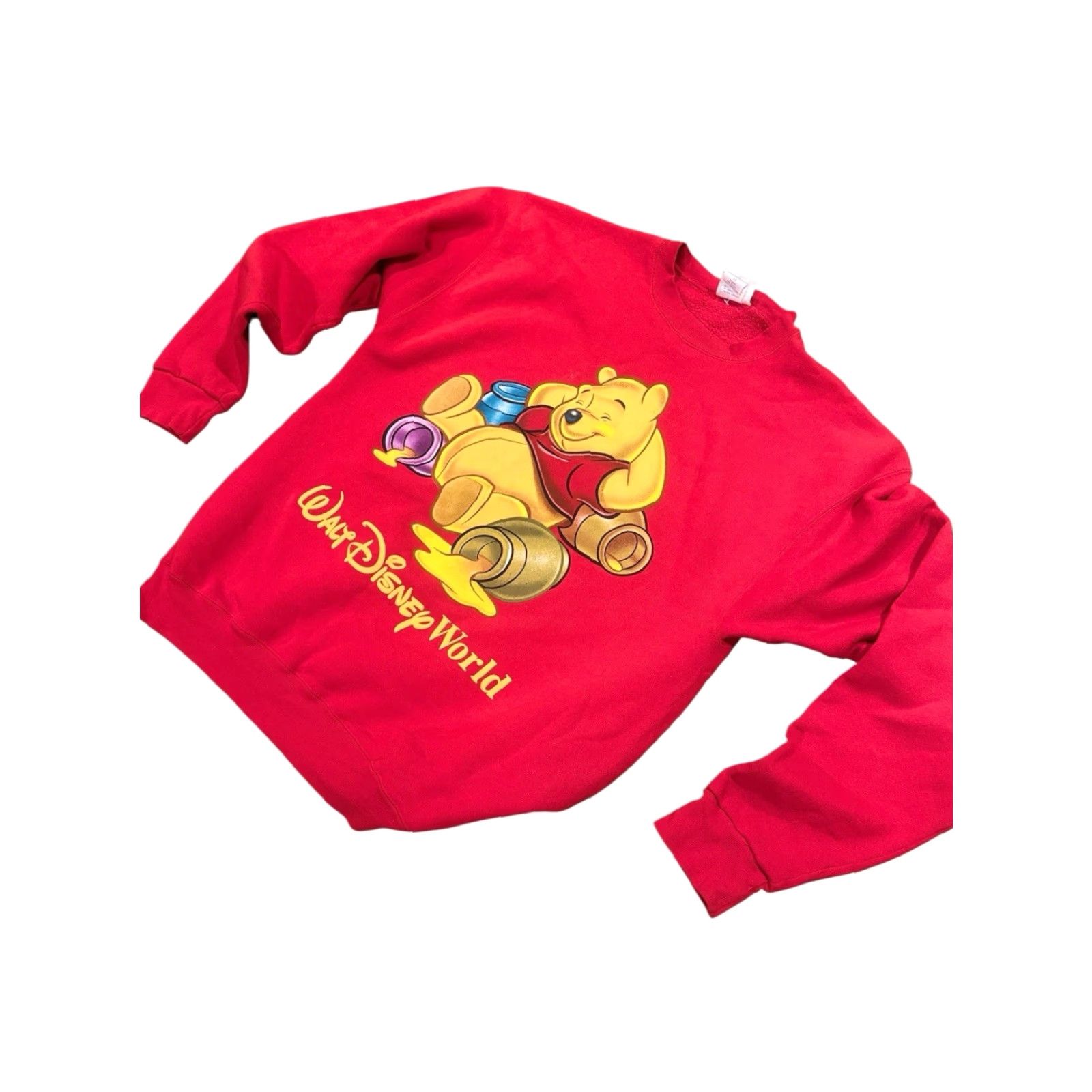 Disney VINTAGE Disney World Winnie the Pooh Red Crewneck Sweatshirt Size L Mens Sweatshirt Pooh Graphic Print 90s pullover Size US L / EU 52-54 / 3 - 4 Thumbnail