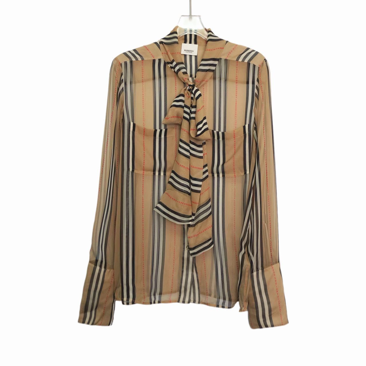 Burberry Burberry Striped Single-breasted Long Sleeve Shirt K26WX Size S / US 4 / IT 40 - 1 Thumbnail