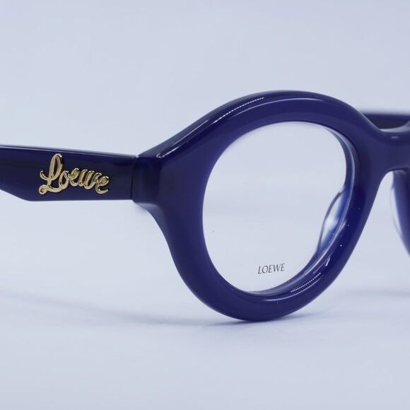 Loewe 🕶️ New Loewe LW50048I 092 Eyeglasses - Shiny Navy Blue Fram Size ONE SIZE - 4 Thumbnail