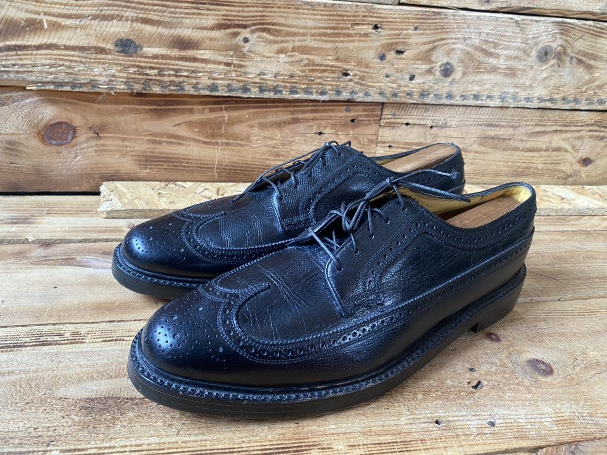 Vintage Vintage royal imperial florsheim black wingtip oxford sz 11C Size US 11 / EU 44 - 4 Thumbnail