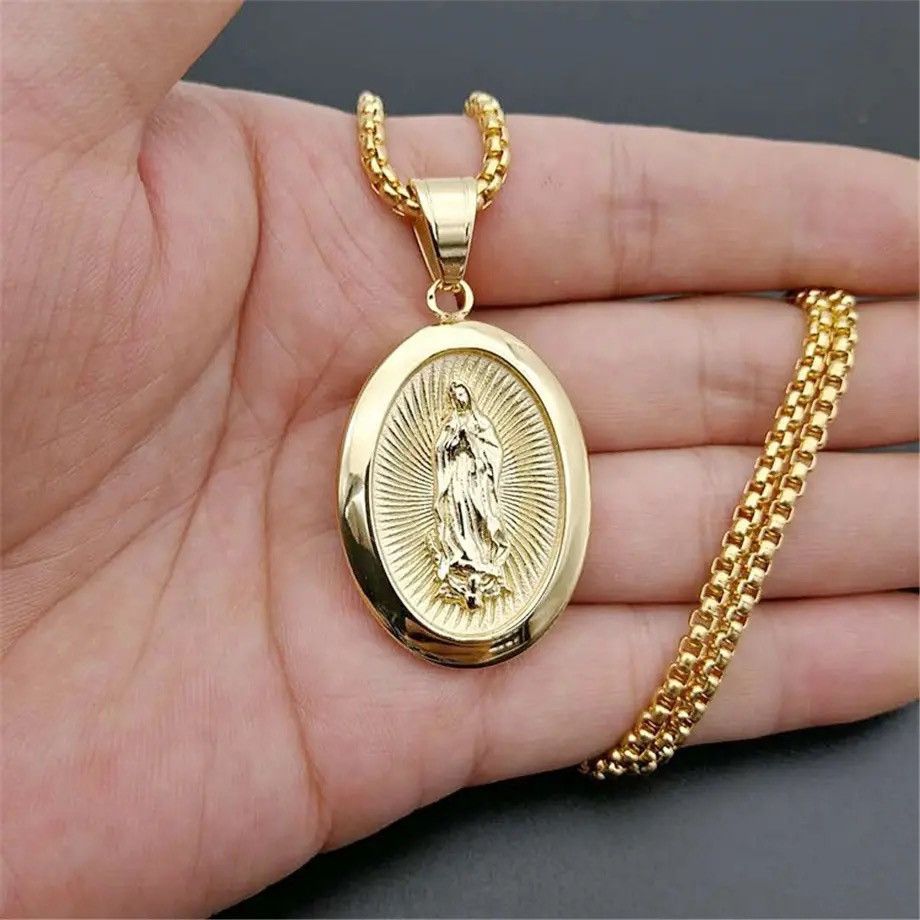 Jewelry × Vintage Virgin Mary pendant necklace stainless steel Size ONE SIZE - 2 Thumbnail