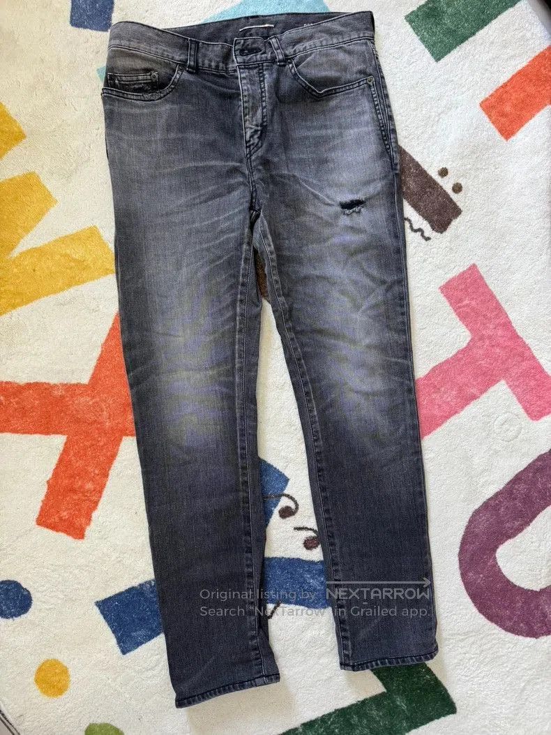 Saint Laurent Paris Saint Laurent Gray Denim Jeans Size 30. Size US 30 / EU 46 - 1 Thumbnail