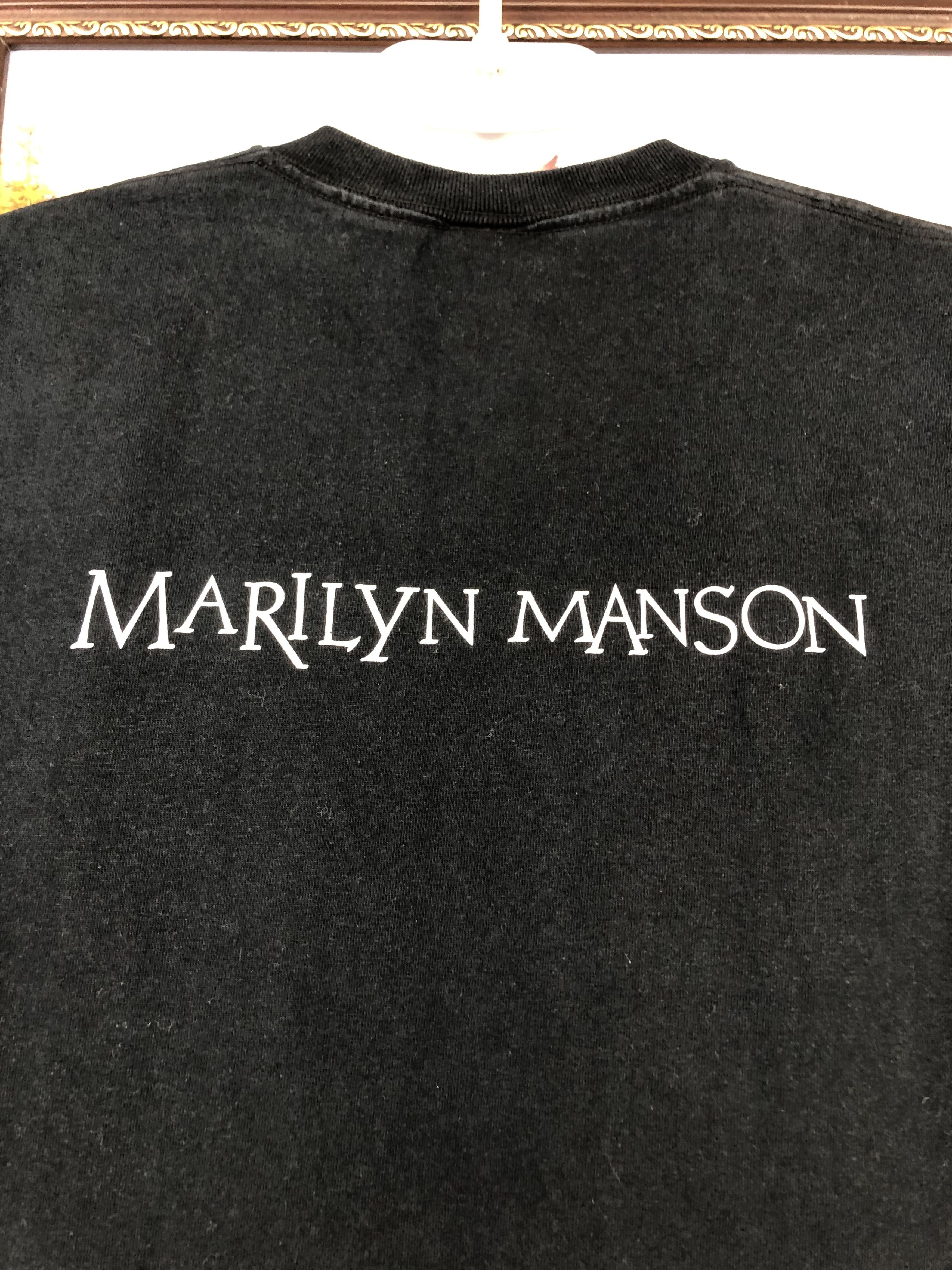 Band Tees Vintage Marilyn Manson Band Tee Shirt Over Print Metal Rock Size US M / EU 48-50 / 2 - 11 Thumbnail