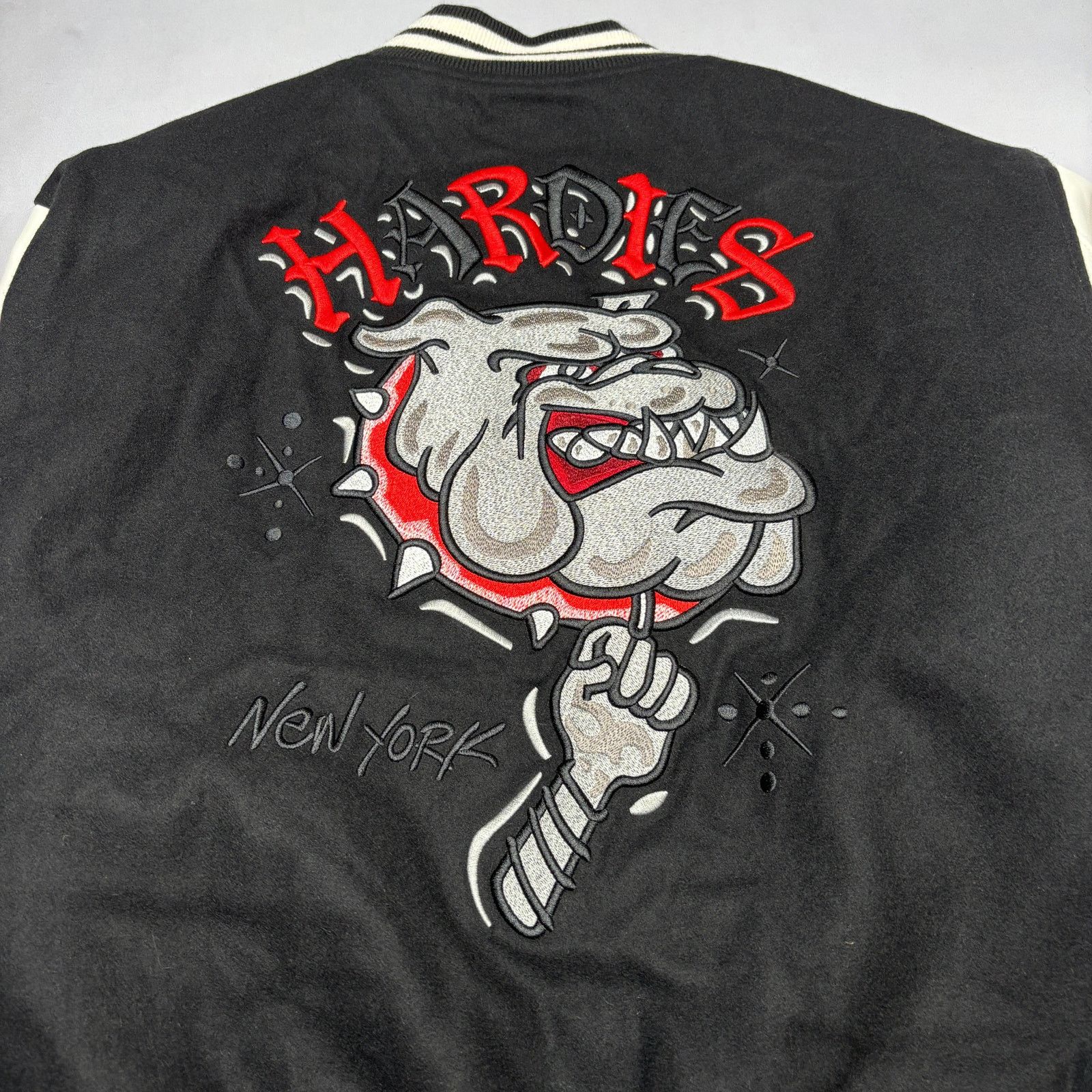 Hardies Hardware Hardies Hardware Bully Varsity Jacket Men's Large Leather Size US L / EU 52-54 / 3 - 5 Thumbnail